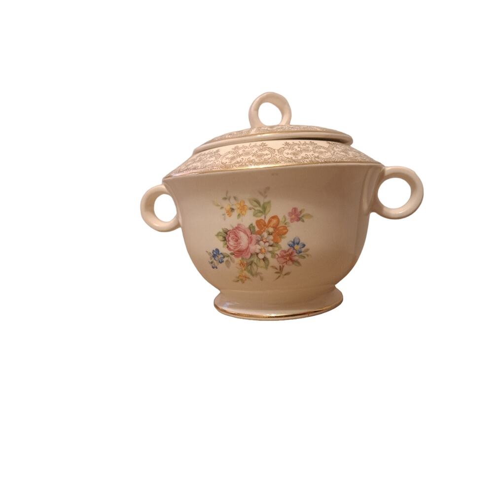 Vintage Ceramic Gravy Boat Sauce Serving Dish w/ Lid